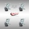 Service Caster 5 Inch SS Thermoplastic Caster Set with Roller Bearing 4 Brake 2 Swivel Lock SCC SCC-SS30S520-TPRRD-TLB-BSL-2-TLB-2 - alternate 2